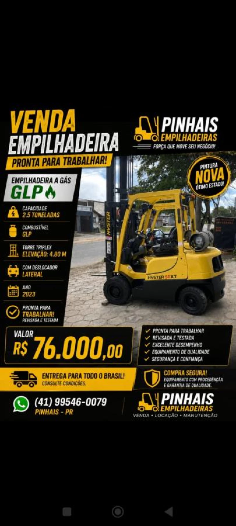 Foto 1:  — Pinhais Empilhadeiras 